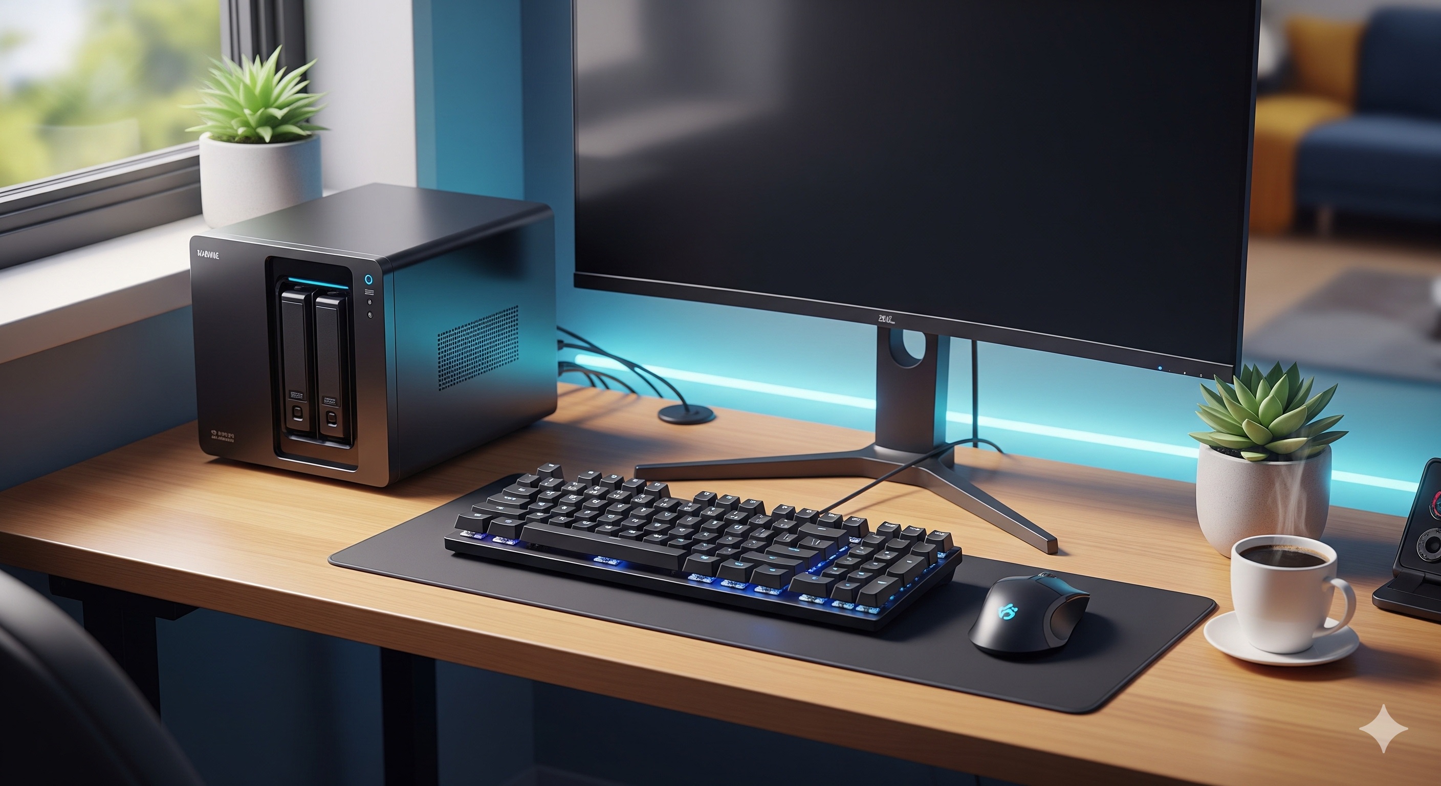 NASのある快適なデスク環境